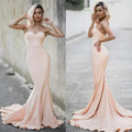 Simple Chiffon Bridesmaid Dresses Mermaid Sweetheart Neck Prom Dresses by MyChicDress