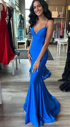 Royal Blue Mermaid Long Prom Dress Elegant Evening Dress Y7228 by simplepromdress