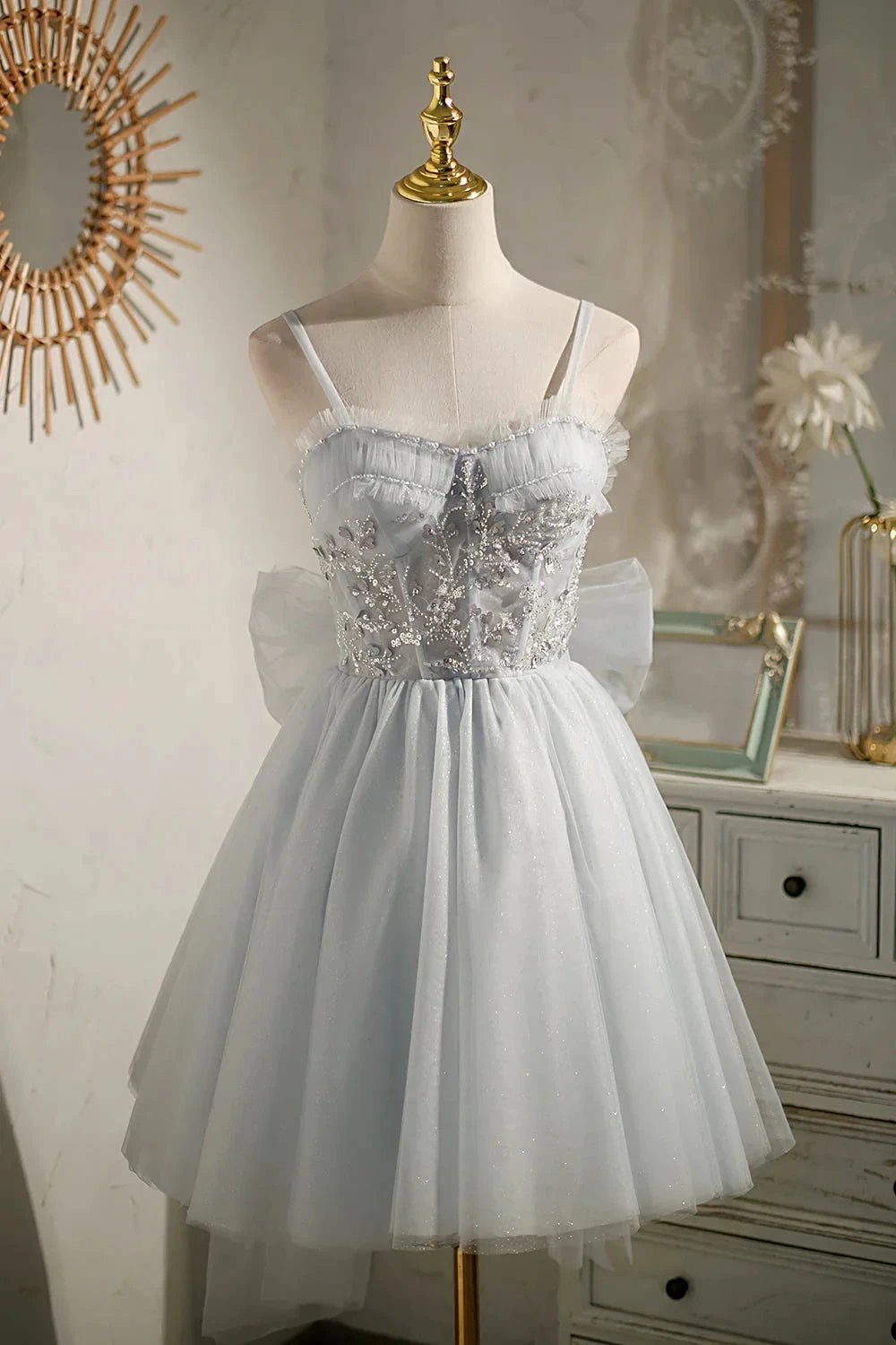 Chic Sleeveless Sequins Lace Up Short Homecoming Dresses by Cicinia