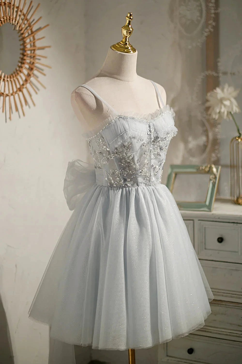 Chic Sleeveless Sequins Lace Up Short Homecoming Dresses by Cicinia