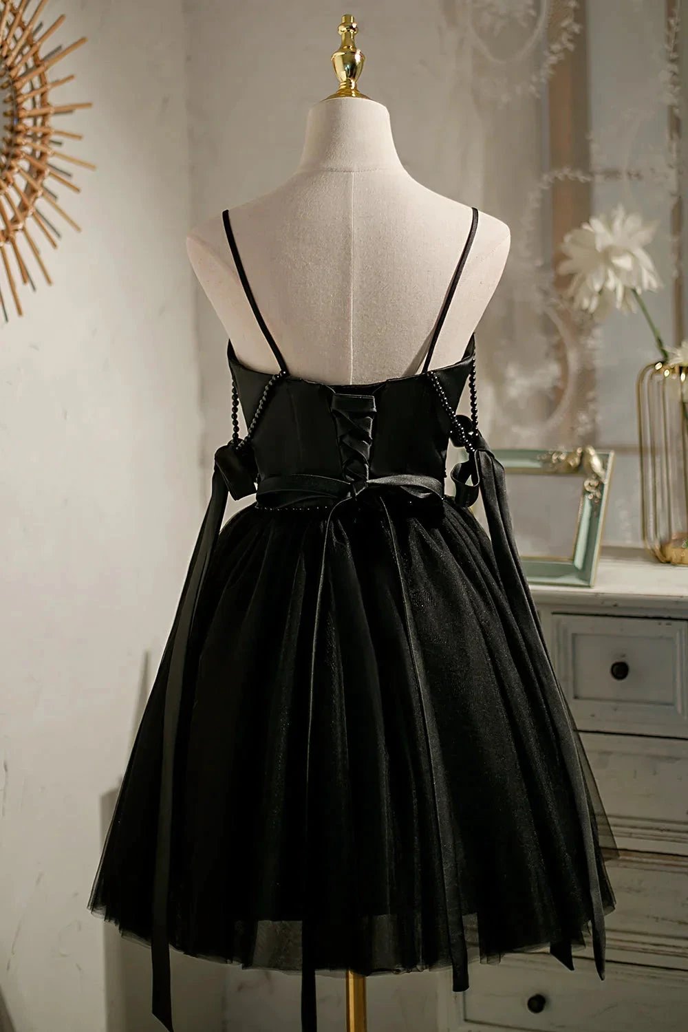 Black Sexy Sleeveless Beading Short Homecoming Dresses by Cicinia