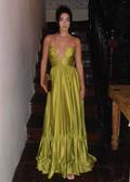 Chic Halter Green Long Satin Ruched Prom Dress Formal A Evening Dress Y8098 by simplepromdress