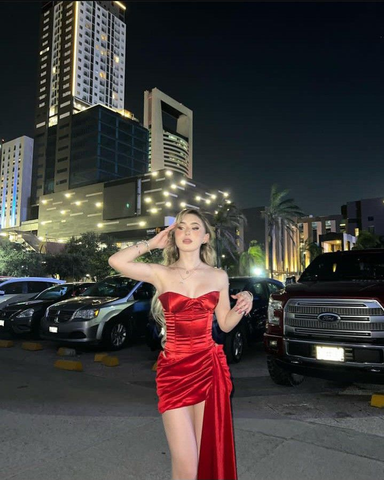 Vintage Sweetheart Red Tight Homecoming Dress Red Party Dress Y4597