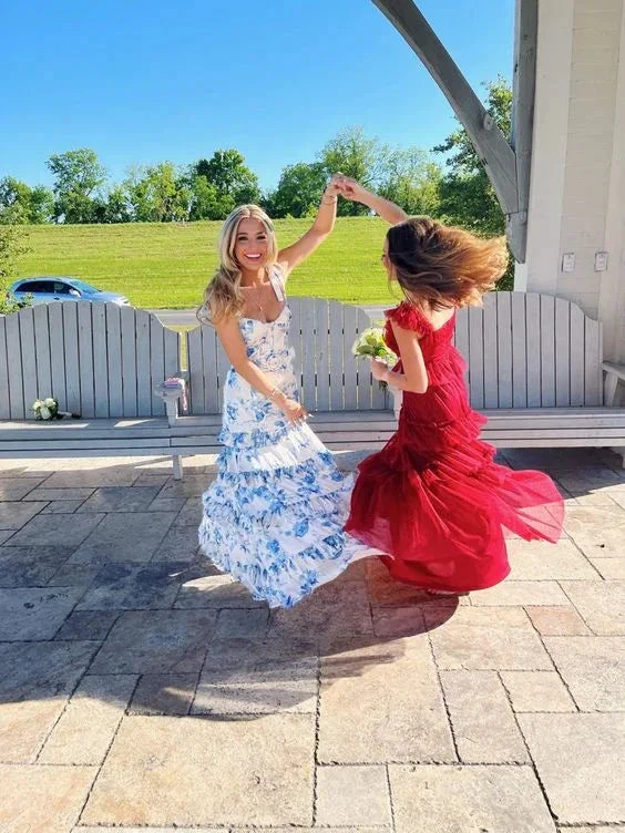 Blue Print Sexy Prom Dress Long Evening Dress Prom Dresses Y7411 by simplepromdress