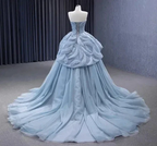 Glamorous Blue Sweetheart Tulle Princess Dress,Blue Ball Gown,Blue Fairy Dress Y6472 by simplepromdress