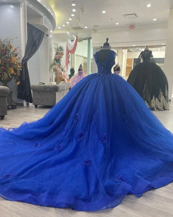 Princess Royal Blue Quinceanera Dresses Ball Gown Sweet 16 Dress Y4440 by simplepromdress
