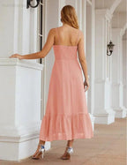 Numbersea Spaghetti Strap Chiffon Bridesmaid Dress Ankle Length Formal A Line Cocktail Party Homecoming Dress for Juniors SEA28028 by numbersea