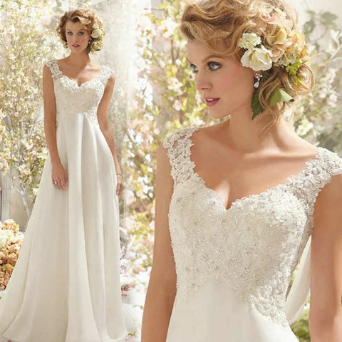 Strandhochzeitskleider für Damen, elegant, doppelte Schulter, Meerjungfrau, Chiffon, Spitze, Applikationen, Brautkleider, sexy, rückenfrei, Vesido de Noiva 