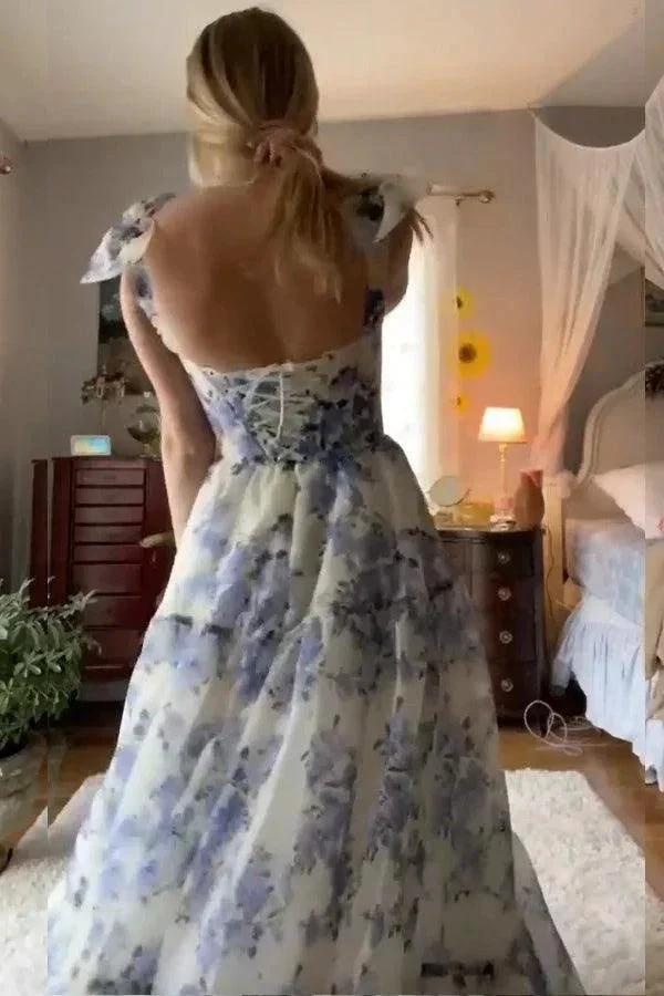 Beautiful Aline Spaghetti Strap Sleeveless Long Prom Formal Dress PSK420 by pgmdress