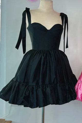 A-Linie Sweetheart Rüschen Homecoming Kleid mit Schleife Trägern SYH104