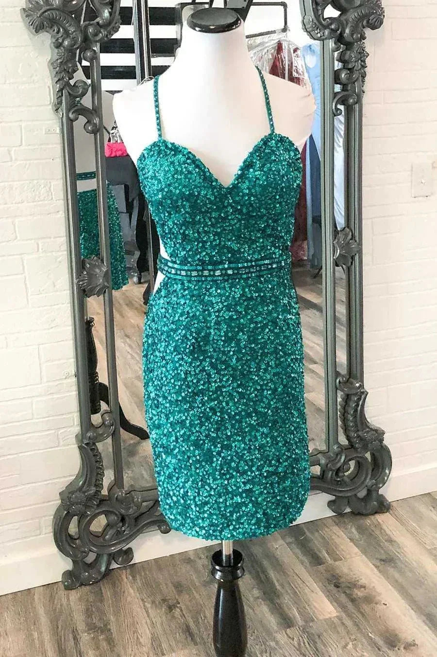 Sleeveless Sequin GraduationParty Dress SYH55 by vivymakudress