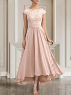 A-line Scoop Floor-Length Lace Chiffon Mother of the Bride Dress With Sequins by Dreamylily