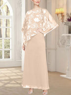 Long Glitter Mesh Dress with Novelty Asymmetric Overlay Bodice