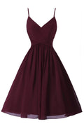 Spaghetti Straps Sleeveless A Line Chiffon Short Prom Dresses With Pockets by Ombreprom