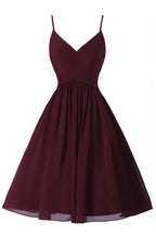 Spaghetti Straps Sleeveless A Line Chiffon Short Prom Dresses With Pockets by Ombreprom