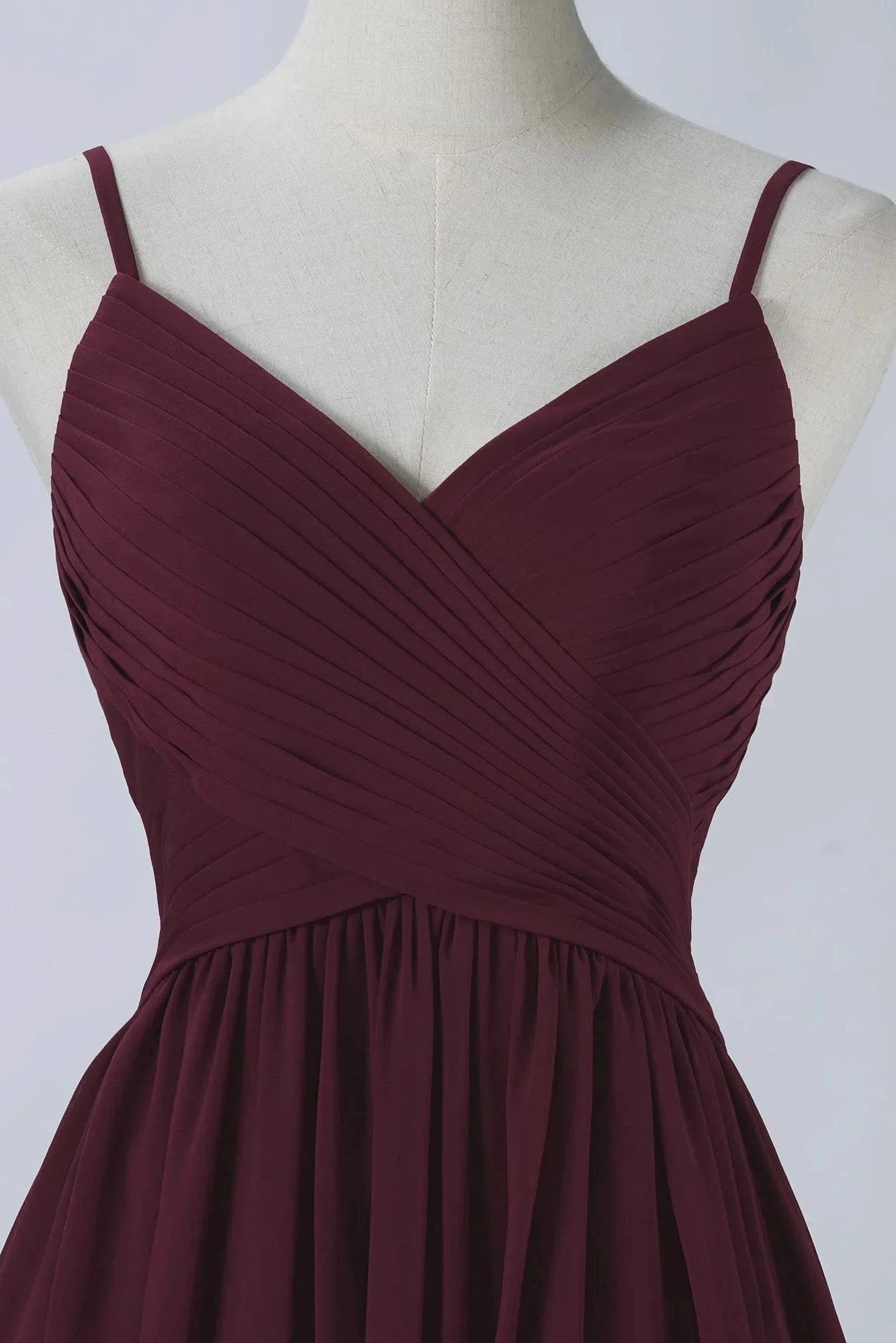 Spaghetti Straps Sleeveless A Line Chiffon Short Prom Dresses With Pockets by Ombreprom