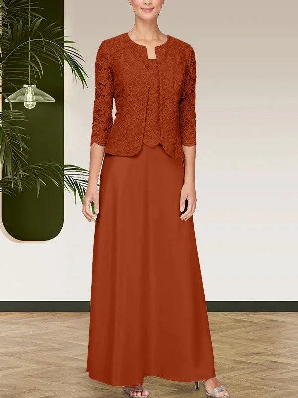 Glitter Lace & Satin Skirt Jacket Dress with Open Jacket by Dreamylily