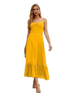 Numbersea Spaghetti Strap Chiffon Bridesmaid Dress Ankle Length Formal A Line Cocktail Party Homecoming Dress for Juniors SEA28028 by numbersea