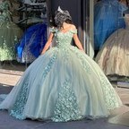 Bow Back Quinceanera Dresses Off Shoulder Ball Gown For 15th Birthday Party Y7248 by simplepromdress
