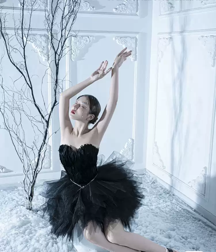 Black Tulle Short Homecoming Dress Strapless Homecoming Dress s38