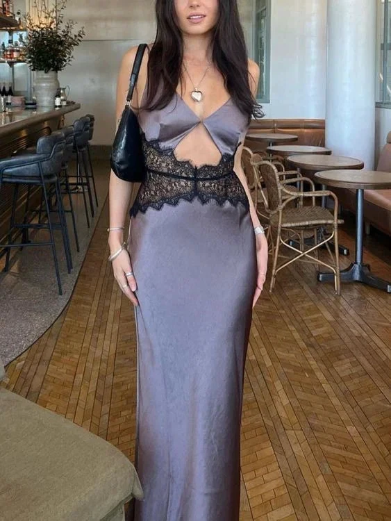 Sexy Cut Out Lace Prom Dress Evening Dress Vacation Party Dress Y7010 by simplepromdress