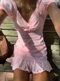 Lovely Pink Homecoming Dress Short Pink Party Dress Y2151 by simplepromdress