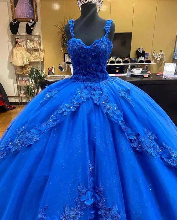 Amazing Royal Blue Princess Dress,Royal Blue Ball Gown Sweet 16 Dress Y825 by simplepromdress