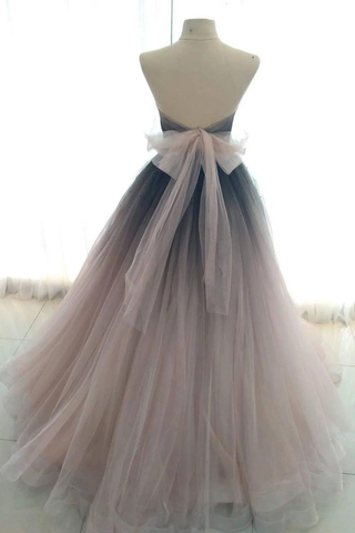 Ombre-Ballkleider, Ballkleid, schulterfreie Ballkleider, Brautpartykleider, lange Abendkleider Y1818
