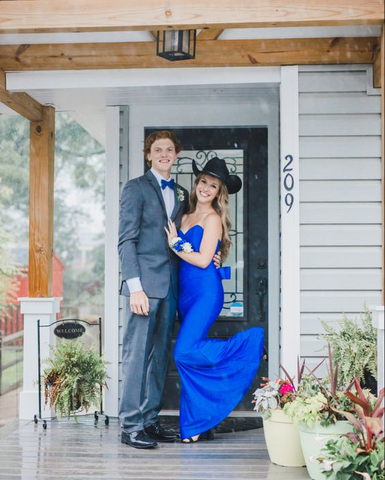 Elegant Royal Blue Mermaid Prom Dress Royal Blue Evening Dress Y7193
