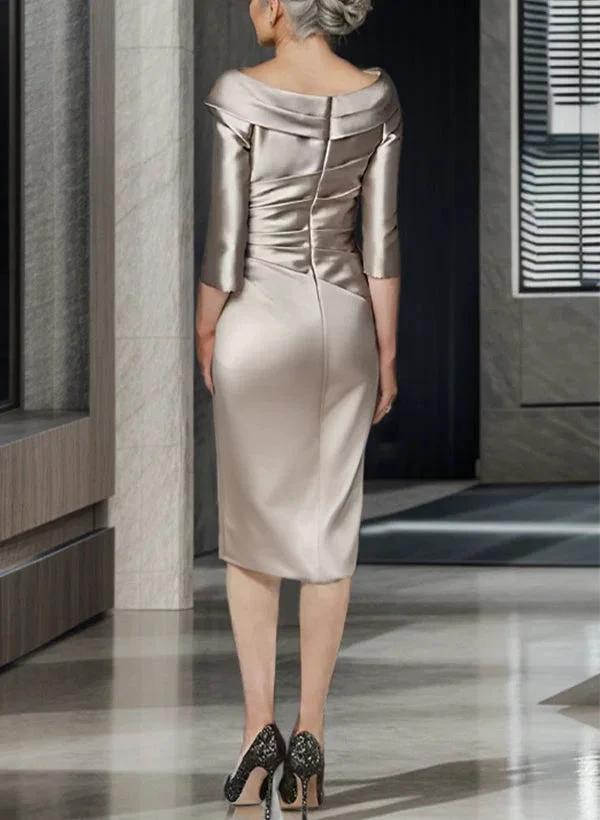 Sheath/Column Off-the-Shoulder Mother of the Bride Dresses by Dreamylily