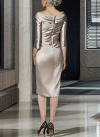 Sheath/Column Off-the-Shoulder Mother of the Bride Dresses by Dreamylily