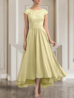 A-line Scoop Floor-Length Lace Chiffon Mother of the Bride Dress With Sequins by Dreamylily