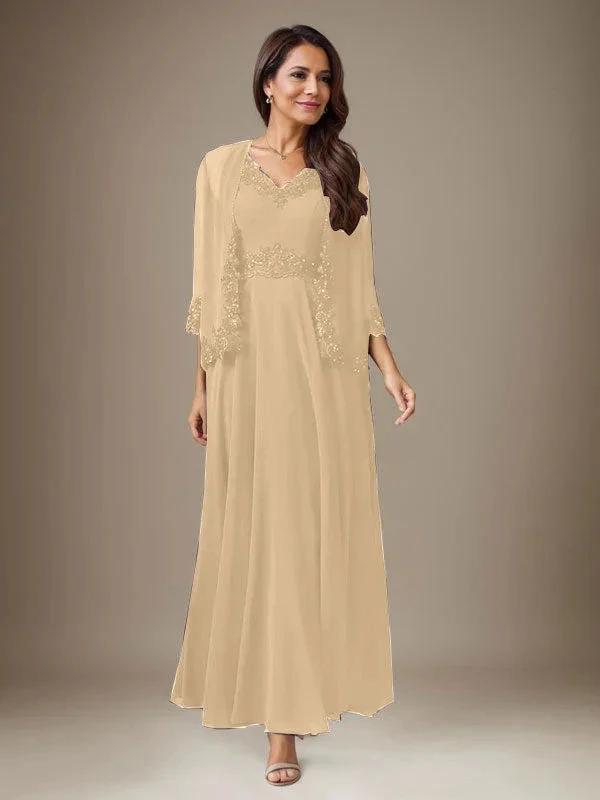 Plum A-Line Sequins Chiffon Dress by Dreamylily