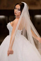 Charming Lace Floor-Length Sleeveless Sweetheart Ball Gown Wedding Dresses with Appliques by misshow.com