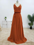 Charming Spaghetti Straps A-line Bridesmaid Dresses With Slit BD083 by pgmdress