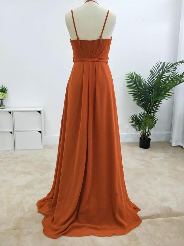 Charming Spaghetti Straps A-line Bridesmaid Dresses With Slit BD083 by pgmdress