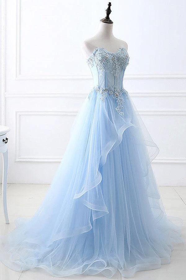Chic Prom Dresses Sweetheart A-line Floor-length Prom Dress PSK389 by pgmdress
