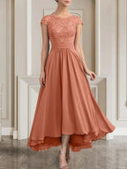 A-line Scoop Floor-Length Lace Chiffon Mother of the Bride Dress With Sequins by Dreamylily
