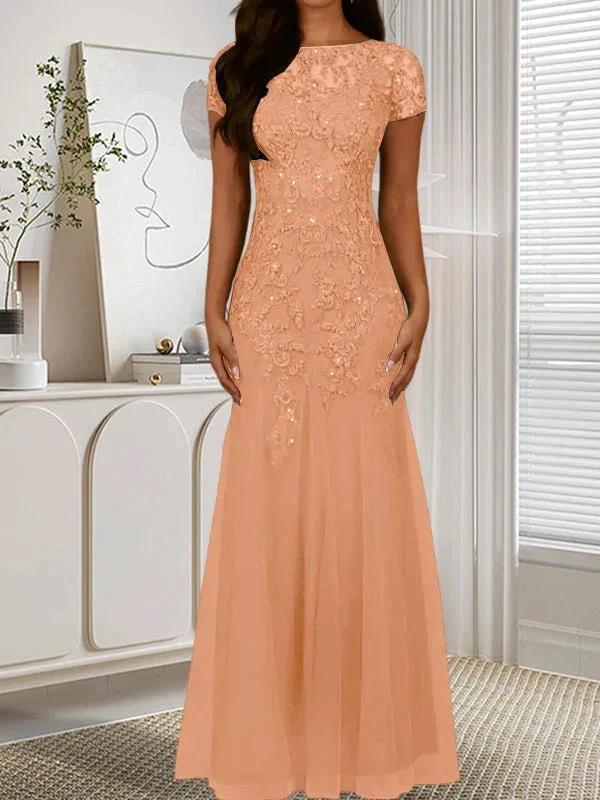 Dark Navy Mermaid Scoop Sequins Tulle Dress by Dreamylily