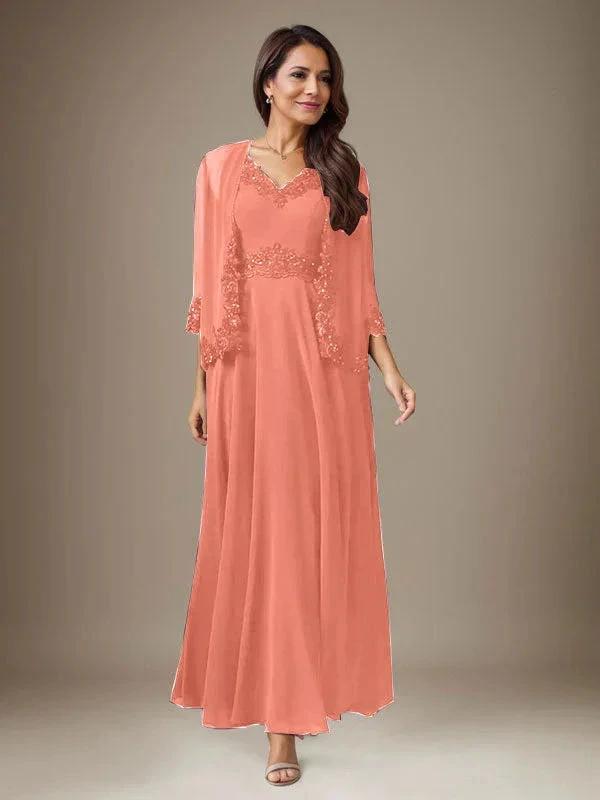 Plum A-Line Sequins Chiffon Dress by Dreamylily