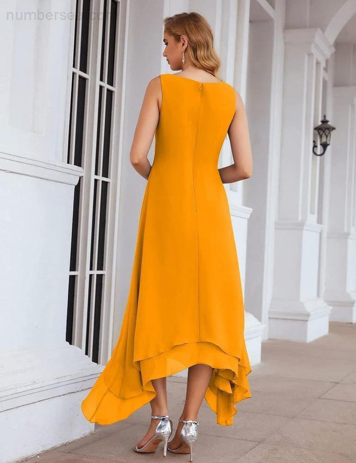 Sunnderly Chiffon Plus Size Mother of Bride Dresses with Jacket Formal Dresses for Wedding SY28073 by numbersea