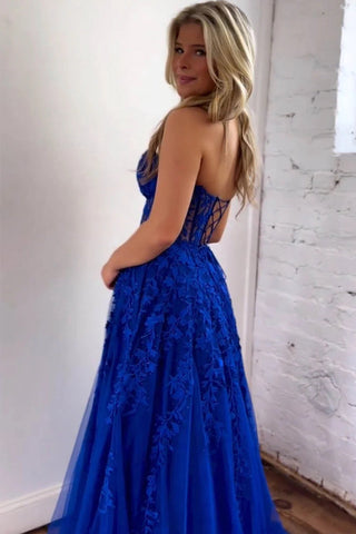 Hermosos vestidos de fiesta de tul con escote en forma de A y escote corazón, vestidos formales PSK532