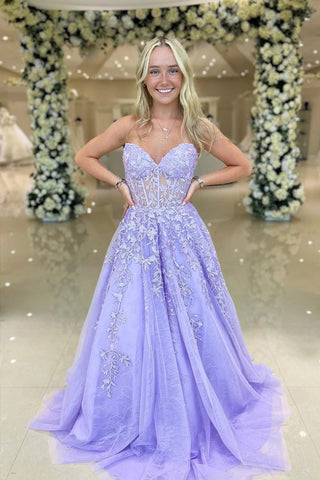 Hermosos vestidos de fiesta de tul con escote en forma de A y escote corazón, vestidos formales PSK532