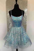 Cute Hot Pink Sequins Homecoming Dress SYH24 by vivymakudress