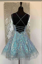 Cute Hot Pink Sequins Homecoming Dress SYH24 by vivymakudress