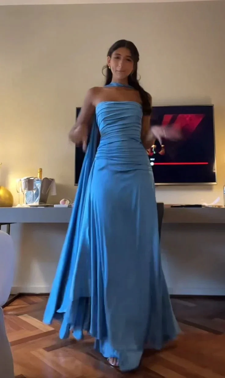 Elegant Blue Prom Dress Chic Blue Evening Dress Y7442 by simplepromdress