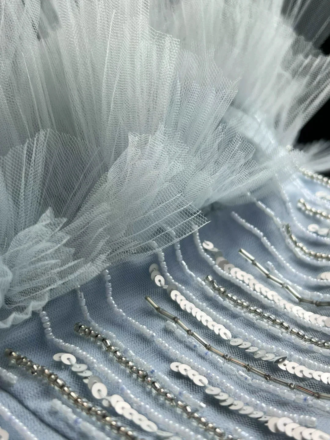 Elegant Blue Tulle Sequins Beaded ALine Prom Dress Evening Dress Y8646 by simplepromdress