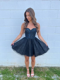Glitter A-line Homecoming Dress Back To School Dress Y2835 by simplepromdress