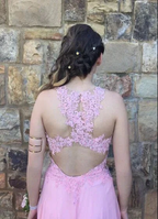 V-Neck Charming Appliques A-Line Prom Dress Long Evening Dress Y6447 by simplepromdress
