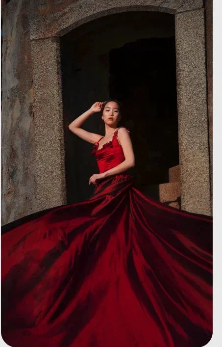 Wonderful Red Long Prom Dress Sleeveless Evening Dress Y308 by simplepromdress